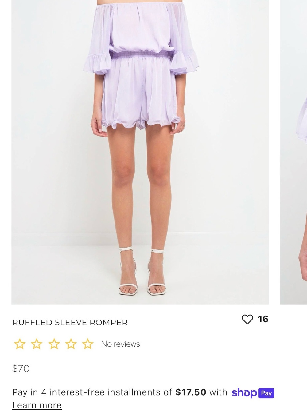 NWT Vici size Small Definitely Demure Off the Shoulder Chiffon Romper